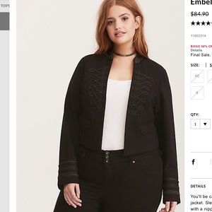 Torrid 3x Black military jacket